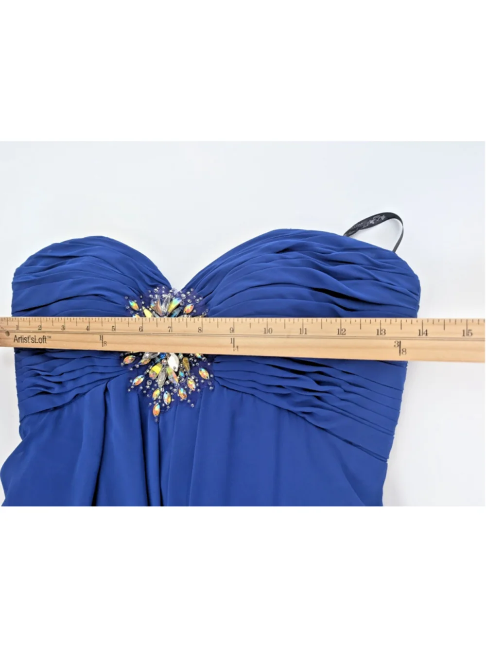 Disney Forever Enchanted Maxi Dress Sz 4 Blue Formal HoCo Prom Event Princess